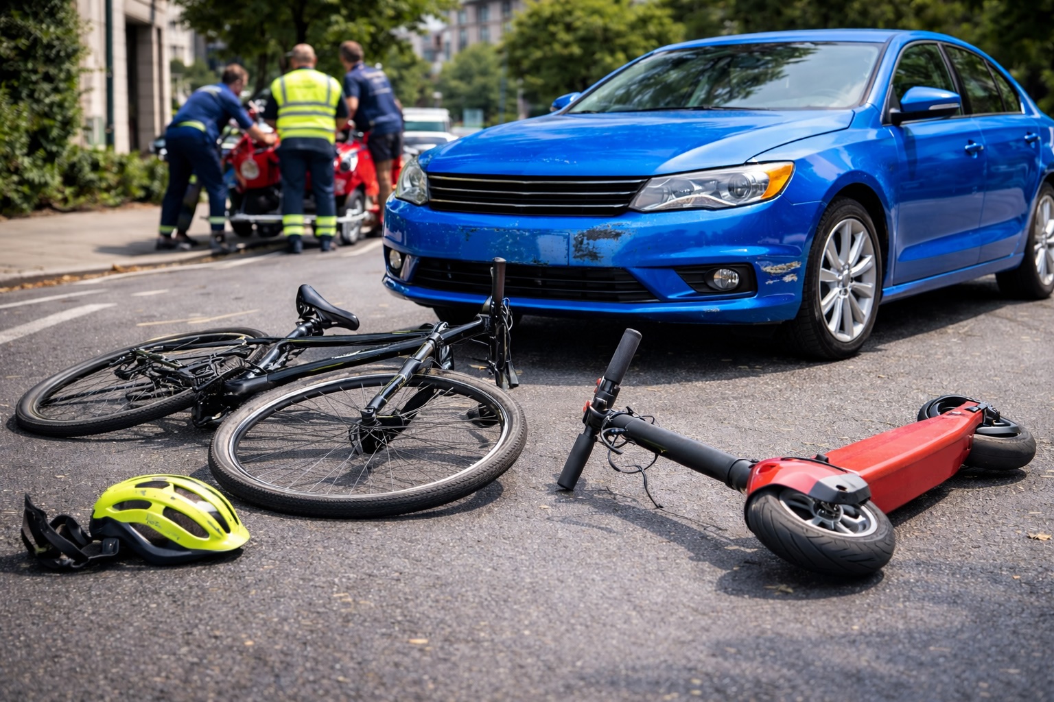 Incidente in bicicletta o monopattino: chi paga i danni