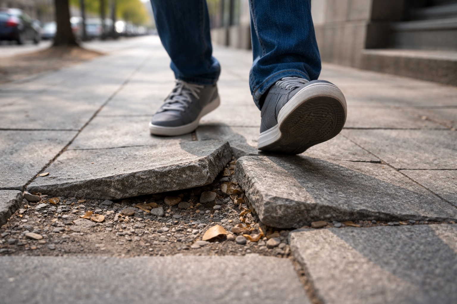 Caduta su marciapiede o strada dissestata: quando il Comune deve risarcire